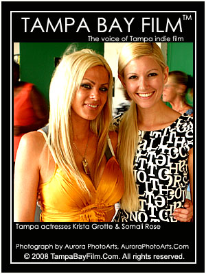 Tampa actresses Krista Grotte and Somali Rose. Photograph picture photographed by Tampa Bay photography and design company Aurora PhotoArts. Photograph by photographer C. A. Passinault. Tampa Bay Film official photograph production still selection. 